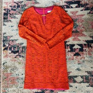 Trina Turk lace dress with gold hardware